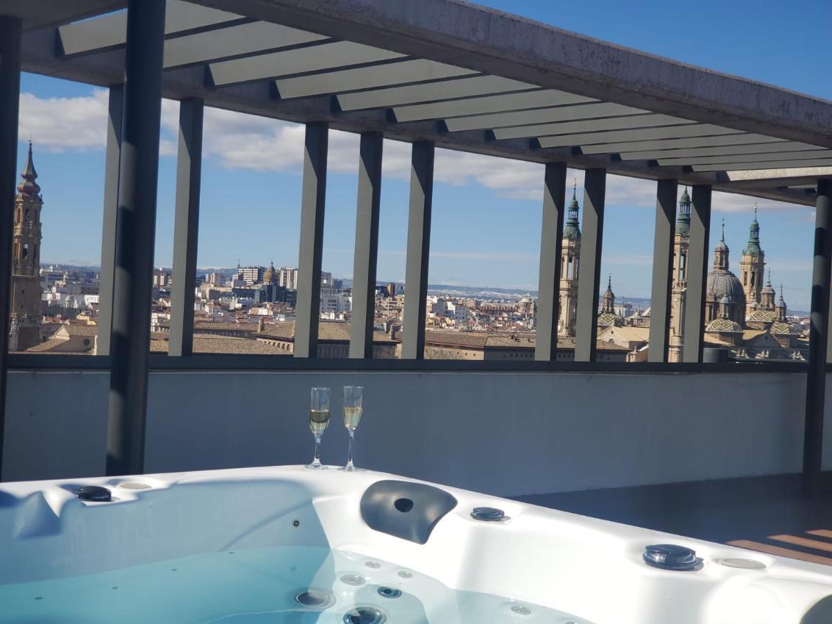 Atico Mejores Vistas Al Pilar Jacuzzi Y Garaje Zaragoza Eksteriør billede